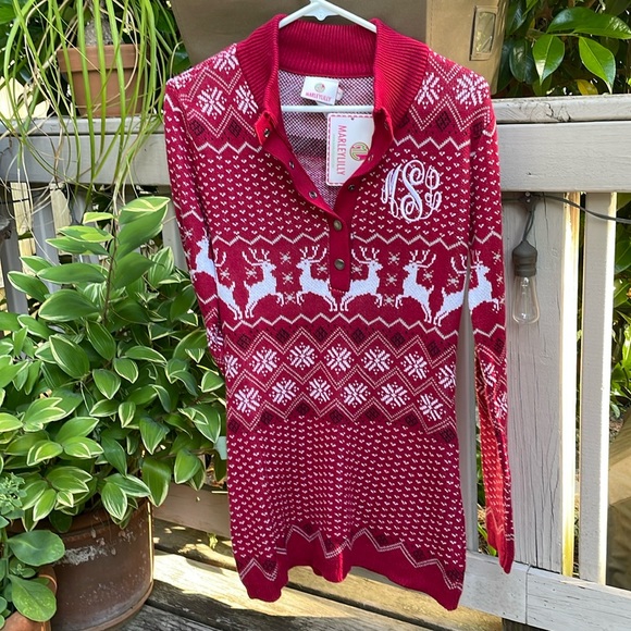 Marley lily small long sleeve holiday sweater - Picture 1 of 4